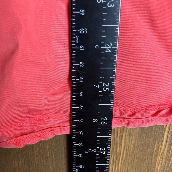 Zara Womens Blouse Coral Utility V Neck Button Down Long Sleeve Medium - Picture 9 of 12